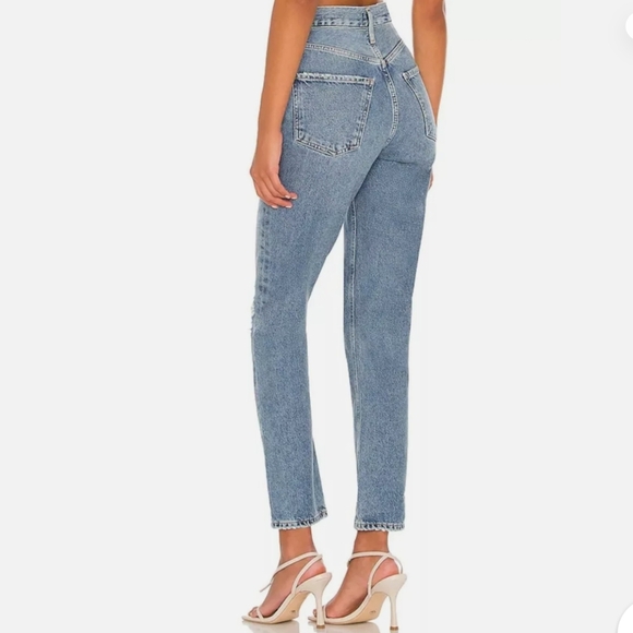 Citizens of Humanity Sabine High Rise Straight Distressed Arthouse Blue 30 NWT - Picture 9 of 16